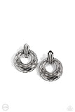 Metro Voyage - Silver Clip-On Earring