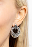 Metro Voyage - Silver Clip-On Earring