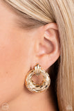 Metro Voyage - Gold Clip-On Earring