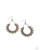 Botanical Tambourine - Brass Earring