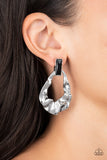 Metro Meltdown - Black Post Earring