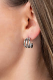 TRIPLE Down - Silver Earring