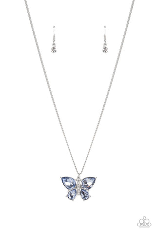 Free-Flying Flutter - Blue Necklace