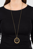 Tasteful Teardrops - Brass Necklace