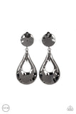 Metallic Magic - Black Clip-On Earring