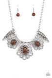 Glimmering Groves - Brown Necklace