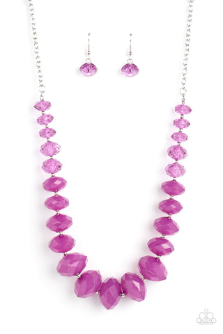 Happy-GLOW-Lucky - Purple Necklace