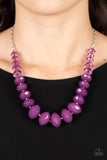 Happy-GLOW-Lucky - Purple Necklace