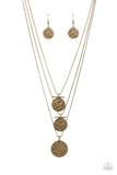 Dizzying Discs - Brass Necklace