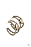 Unrefined Reverie - Brass Hoop Earring