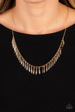 Striking Sheen - Gold Necklace