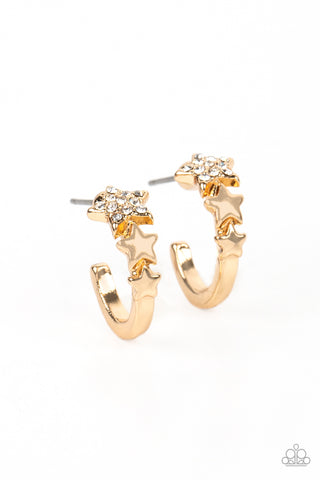 Starfish Showpiece - Gold Hoop Earring