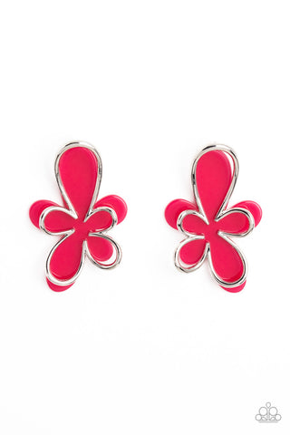 Glimmering Gardens - Pink Post Earring