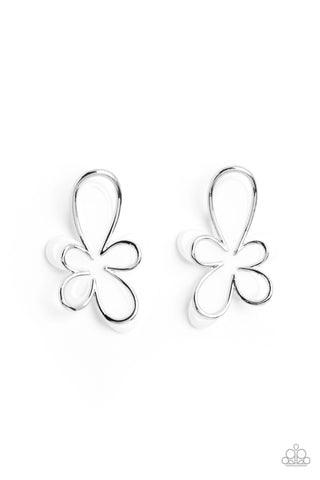 Glimmering Gardens - White Post Earring