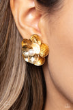 Miami Magic - Gold Clip-On Earring