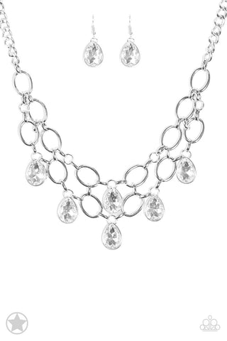 Show-Stopping Shimmer White Necklace