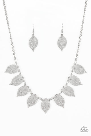 Leafy Lagoon Silver Necklace