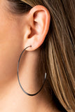 Metal Drama - Black Hoop Earring