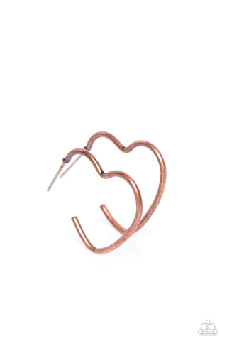 Burnished Beau - Copper Hoop Earring