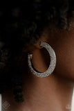 Dazzling Dynamo - Black Hoop Earring