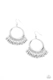 Fringe Fanfare - Silver Earring