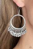 Fringe Fanfare - Silver Earring