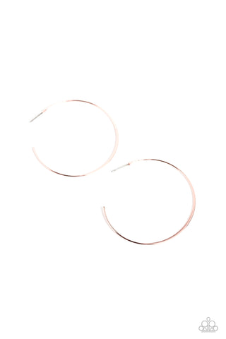 Seize the Sheen - Rose Gold Hoop Earring