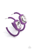 Call Me TRENDY - Purple Hoop Earring