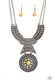 Fetching Filigree - Yellow Necklace