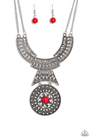 Fetching Filigree - Red Necklace