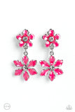 Transparent Talent - Pink Clip-On Earring