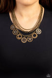 Running Out of STEAMPUNK - Brass Necklace