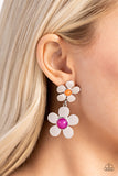 Fashionable Florals - Pink Hoop Earring