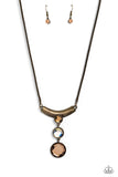 Alluring Andante - Brass Necklace