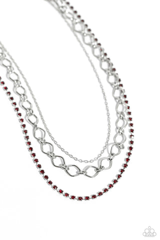 Tasteful Tiers - Red Necklace