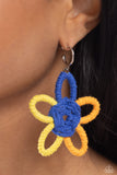 Spin a Yarn - Orange Hoop Earring