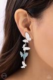 Flying Flashy - Blue Clip-On Earring