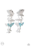 Flying Flashy - Blue Clip-On Earring