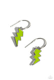 Lightning Limit - Green Hoop Earring