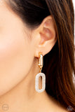 Linked Luxury - Gold Clip-On Earring