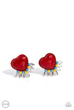 Spring Story - Red Clip-On Earring