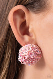 Corsage Character - Pink Post Earring