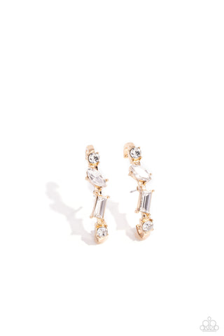 Sliding Shimmer - Gold Illusion Post Earring