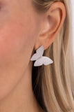 Butterfly Beholder -  Silver Post Earring