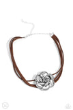 Textured Tapestry - Brown Choker