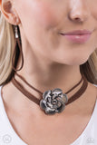 Textured Tapestry - Brown Choker