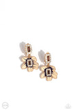 Colorful Clippings - Gold Clip-On Earing