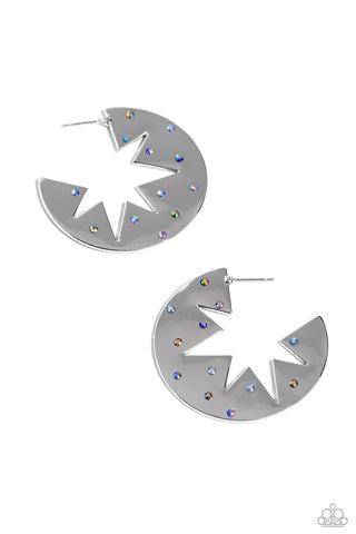 Starry Sensation - Blue Hoop Earring