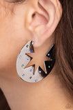 Starry Sensation - Blue Hoop Earring