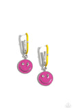 Personable Pizzazz - Pink Hoop Earring